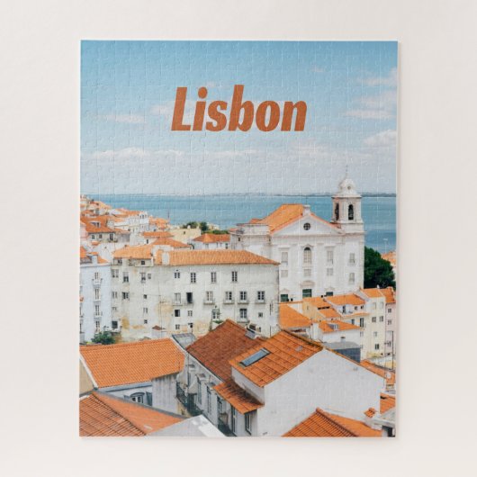 Lissabon Portugal Atlantische Strände Rote Dächer Puzzle (Vertikal)