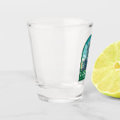 Lissabon Portugal Belem Tower Travel Retro Emblem Schnapsglas (Links)