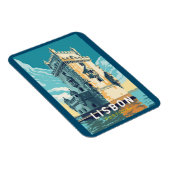 Lissabon Portugal Belem Turm Reisen Vintag Magnet (Rechte Seite)