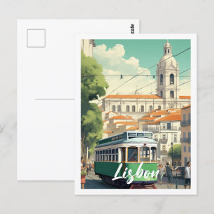 Lissabon Portugal Berühmter Reiseort Postkarte