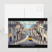 Lissabon Portugal Bica Postkarte (Vorne/Hinten)