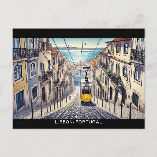Lissabon Portugal Bica Postkarte (Vorderseite)