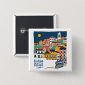 Lissabon Portugal Button (Vorne & Hinten)