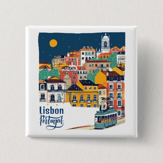Lissabon Portugal Button (Vorderseite)