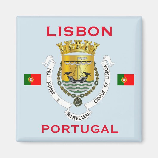 Lissabon Portugal Coat of Arms Magnet (Vorne)