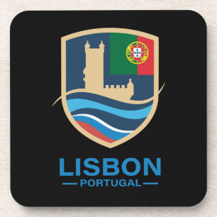 Lissabon Portugal Europa Getränkeuntersetzer