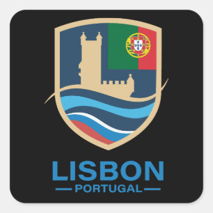 Lissabon Portugal Europa Quadratischer Aufkleber