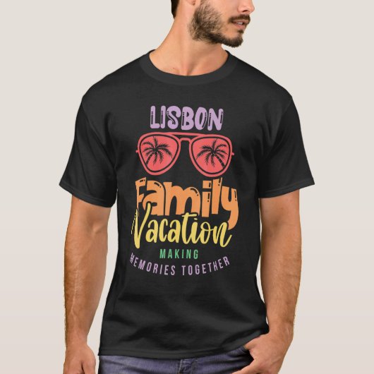 Lissabon Portugal Familienurlaub Matching Outfit T-Shirt (Vorderseite)