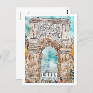 Lissabon Portugal Fantastischer Ausflugsort Wasser Postkarte