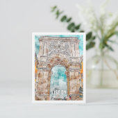 Lissabon Portugal Fantastischer Ausflugsort Wasser Postkarte (Stehend Vorderseite)