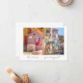 Lissabon, Portugal, Flachbildschirm Mitteilungskarte (Vorderseite/Rückseite Beispiel)