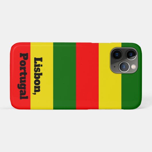 Lissabon, Portugal - Flaggenstreifen Case-Mate iPhone Hülle (Rückseite (Horizontal))