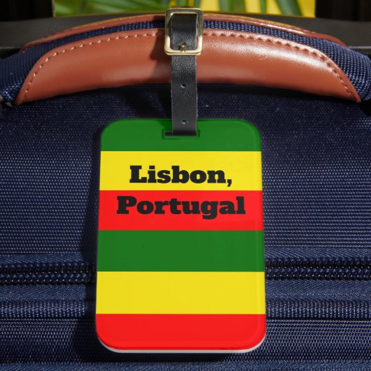 Lissabon, Portugal - Flaggenstreifen Gepäckanhänger (Vorderseite Insitu 2)