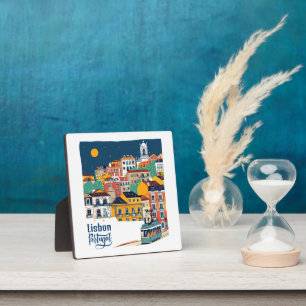 Lissabon Portugal Fotoplatte