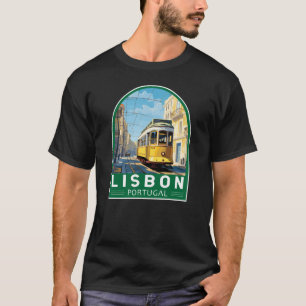 Lissabon Portugal Gelbe Straßenbahn Reise Kunst Vi T-Shirt