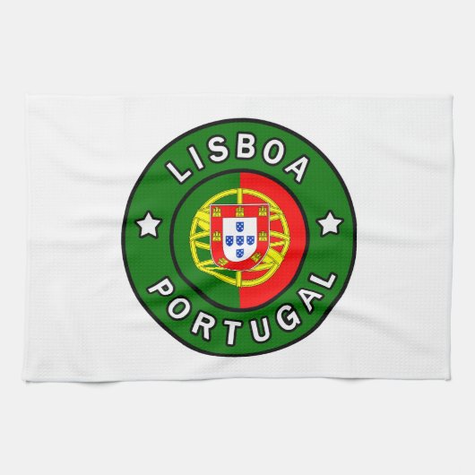 Lissabon Portugal Geschirrtuch (Horizontal)