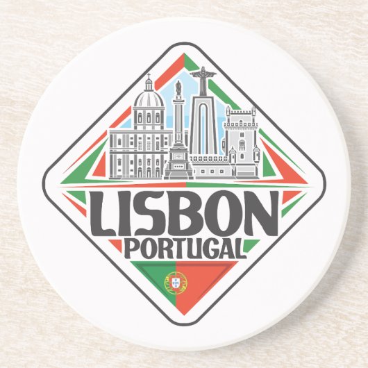 Lissabon Portugal Getränkeuntersetzer (Vorne)