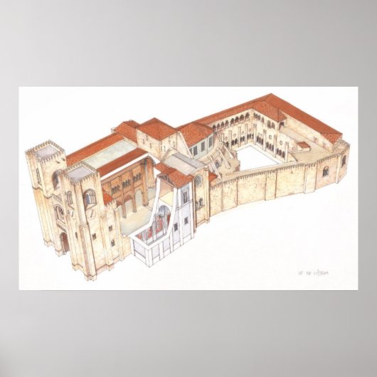 Lissabon Portugal. Kathedrale Poster (Vorne)