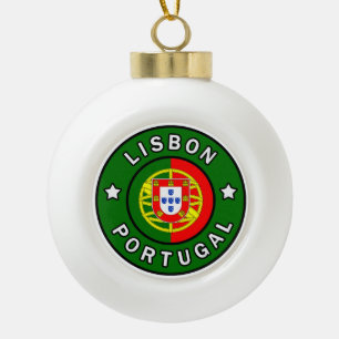 Lissabon Portugal Keramik Kugel-Ornament