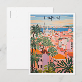 Lissabon Portugal Kunst Reise Postkarte