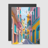 Lissabon Portugal Magnetkarte (Vorne/Hinten)