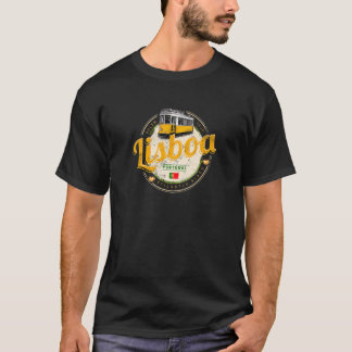 Lissabon Portugal mit Retro Tram Vintag Souvenir T-Shirt