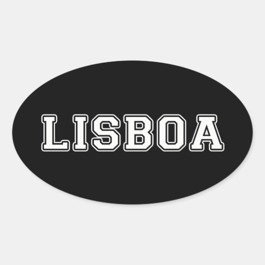 Lissabon Portugal Ovaler Aufkleber (Vorderseite)