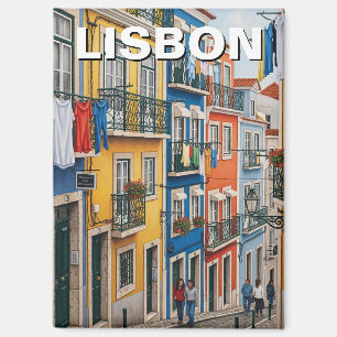 Lissabon Portugal Pantheon Alfama Wassercolor Magnet
