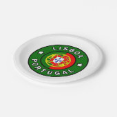 Lissabon Portugal Pappteller (Schrägansicht)
