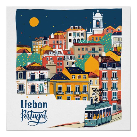 Lissabon Portugal Poster (Vorderseite)