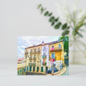 Lissabon Portugal Postkarte (Stehend Vorderseite)