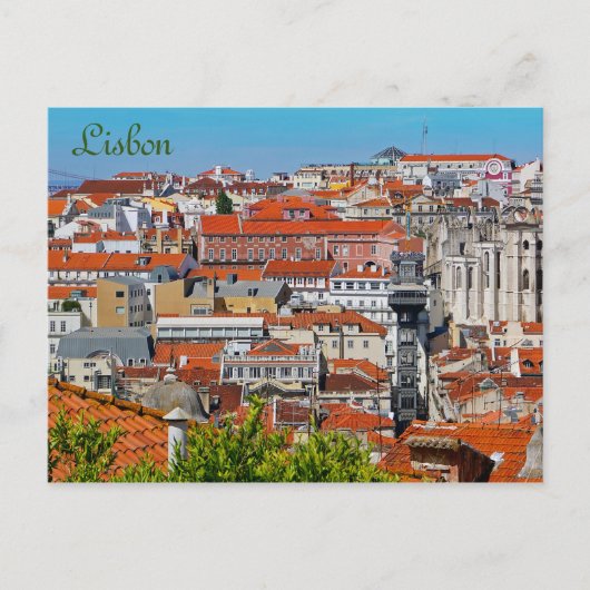 Lissabon, Portugal Postkarte (Vorderseite)