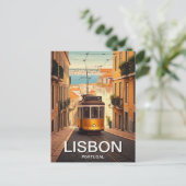 Lissabon Portugal Postkarte (Stehend Vorderseite)