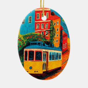 Lissabon Portugal Reise Keramik Ornament