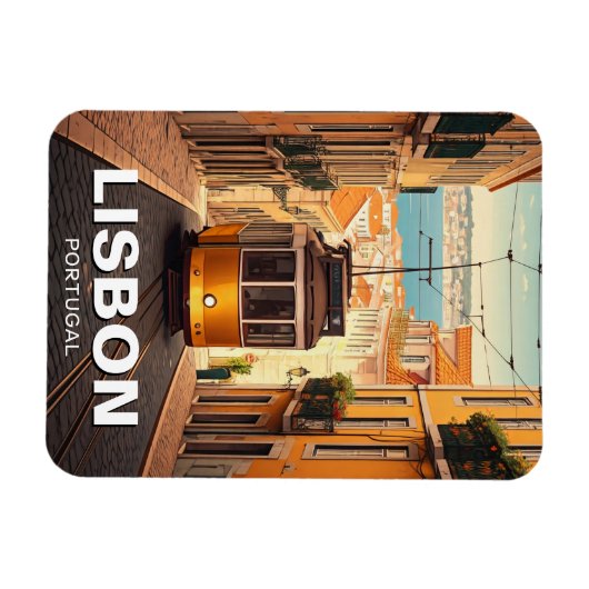 Lissabon Portugal - Reise Magnet (Horizontal)