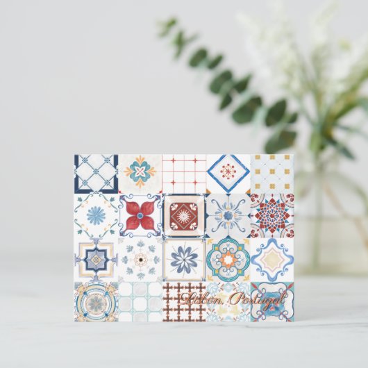 Lissabon Portugal - Reise-Postkarte Einladungspostkarte (Stehend Vorderseite)