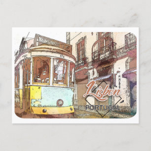 Lissabon, Portugal Reise-Postkarte Postkarte