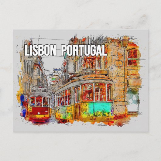 Lissabon, Portugal Reisekarte Postkarte (Vorderseite)