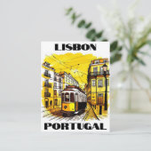 Lissabon Portugal Reisekarte Postkarte (Stehend Vorderseite)
