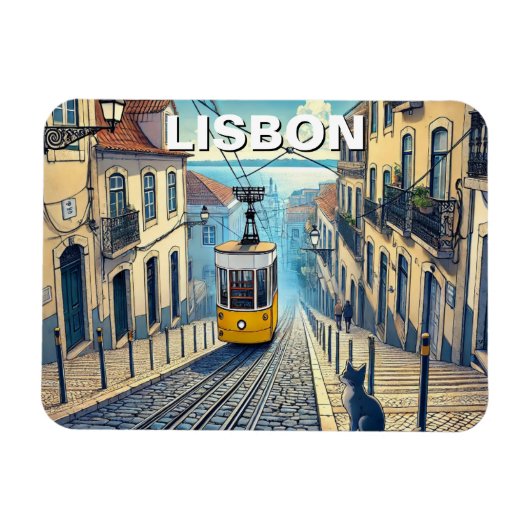 Lissabon Portugal Reisen nach Bica Funicular Magnet (Horizontal)