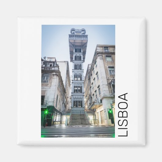 Lissabon Portugal Retro-Aufzug Holiday Souvenir Magnet (Vorne)