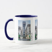 Lissabon Portugal Retro-Aufzug Holiday Souvenir Tasse (Links)