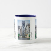 Lissabon Portugal Retro-Aufzug Holiday Souvenir Tasse (Zentrum)