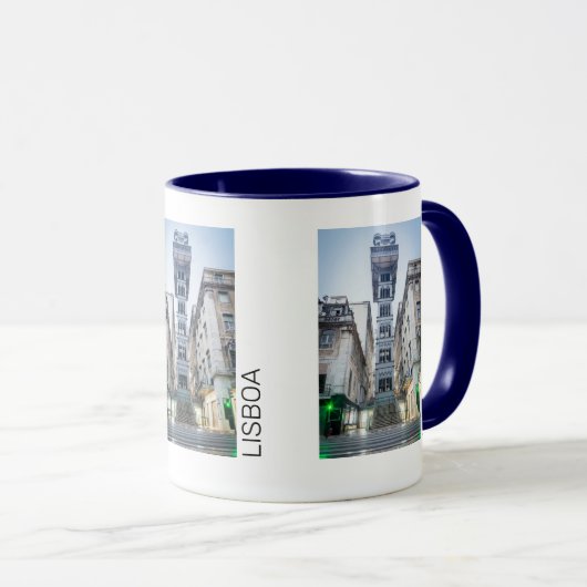 Lissabon Portugal Retro-Aufzug Holiday Souvenir Tasse (VorderseiteRechts)