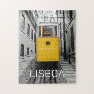 Lissabon Portugal Retro-Straßenbahn Vintage-Souven Puzzle