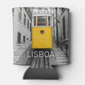 Lissabon Portugal Retro Tram Vintag Souvenir Dosenkühler (Rückseite)
