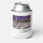 Lissabon Portugal Rossio Square Holiday Souvenir Dosenkühler (Kanne Rückseite)