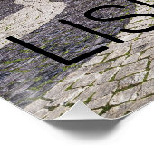 Lissabon Portugal Rossio Square Holiday Souvenir Poster (Ecke)