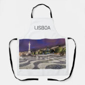 Lissabon Portugal Rossio Square Holiday Souvenir Schürze (Vorderseite)