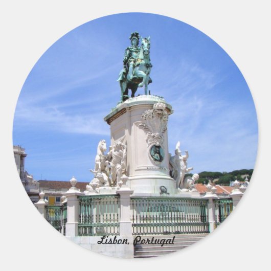 Lissabon, Portugal Runder Aufkleber (Vorderseite)